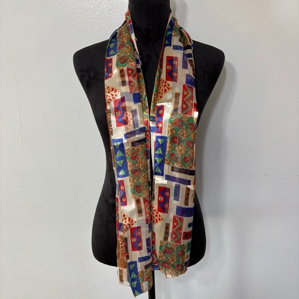Multi Color Light Weight Head Scarf Shoulder Wrap Neck Scarf Purse Scarf OS